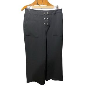 Karl Lagerfeld Black Wide-Leg Pants 8
